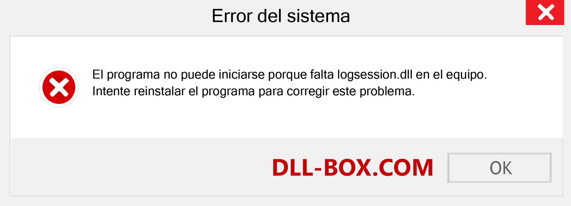 ¿Falta el archivo logsession.dll ?. Descargar para Windows 7, 8, 10 - Corregir logsession dll Missing Error en Windows, fotos, imágenes
